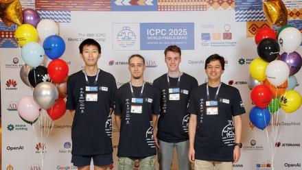 Hadyn Tang with his team at international contest