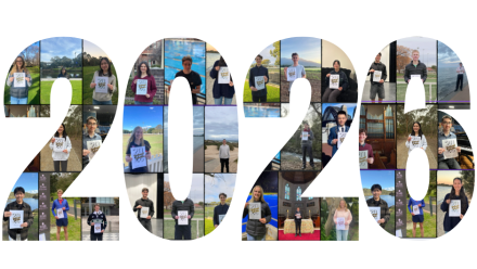 2026 numeral collage sign with photos of new cohort 